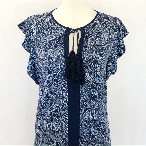 Michael Michael Kors Navy Paisley Pattern Dress - Picture 2 of 8